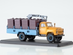 GAZ-53 M-30 Container garbage truck early yellow-blue 1:43 Start Scale Models (SSM)