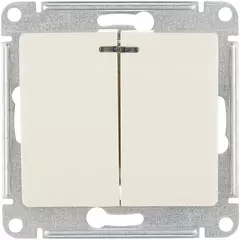 ВЫКЛ.2-кл, подсв, сх.5a, 10АХ, мех, БЕЖ GSL000253