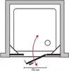 GuteWetter TREND Door GK-863P Two CR CH113 1 R 155 Душевая дверь в нишу правая 155 см стекло бесцветное Two, профиль хром