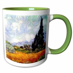Fincan /Чашка/Cup Van Gogh Green Wheat Field With Cypress (Yasil 2)
