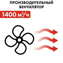 Нагреватель воздуха электрический с ТЭН QUATTRO ELEMENTI QE-15000 E (7,5/15,0 кВт, 380В-3ф, 1400 м3/час)