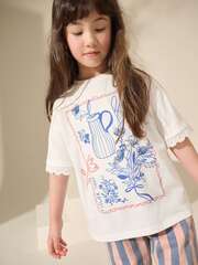 Футболка для девочки Next AG5-736, Белый