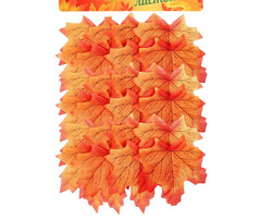 Листья клена искусственные, осенние, 8х7 см, для рукоделия и декора, набор 30 шт.