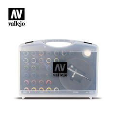 Набор для аэрографии Vallejo (28 красок + аэрограф + очиститель) в пластиковом кейсе