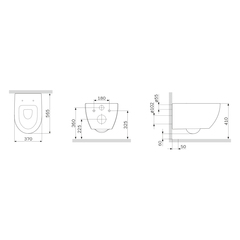 Подвесной унитаз FlashClean с сиденьем микролифт, AM.PM  AWE - C111700SC