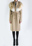 Пальто из шерсти с мехом лисы ERMANNO SCERVINO