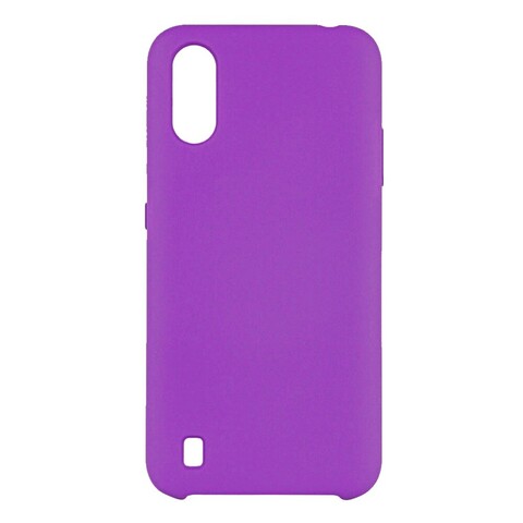 Силиконовый чехол Silicone Cover для Samsung Galaxy A01 (Ярко-сиреневый)