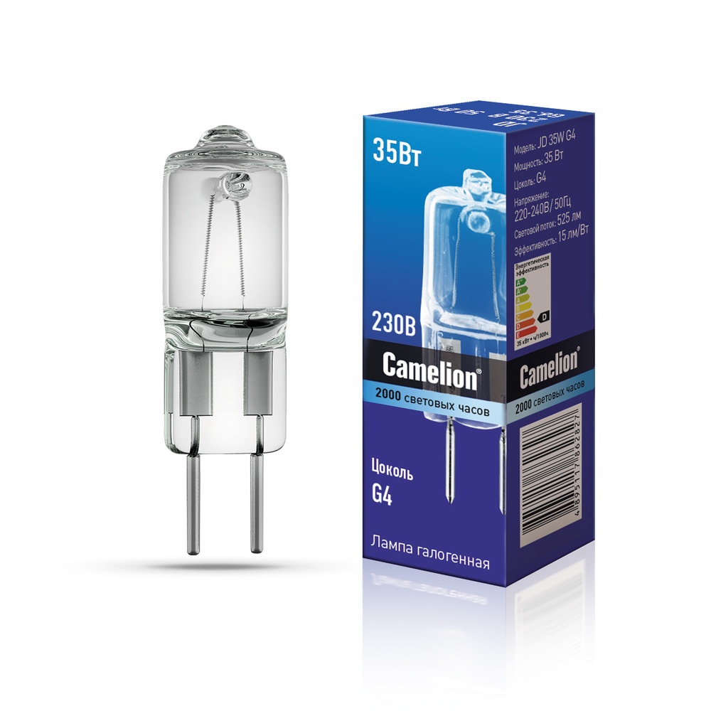 Лампа Галогенная CAMELION JD 220V 35W G4