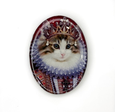 Кабошон «Кошка с короной», портреты животных