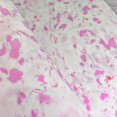 Фоамиран зефирный Мрамор-розовый. Толщина 1,5 мм, Размер 1х2м/2м²