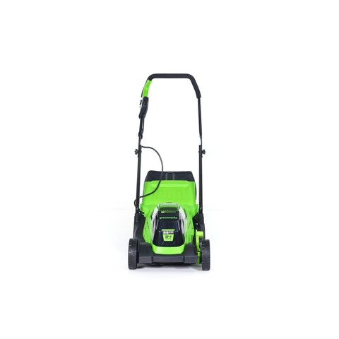 Газонокосилка Greenworks GD24LM33k4, 24v, 33 см, в комплекте с АКБ 4 А·ч и ЗУ (аккумуляторная)