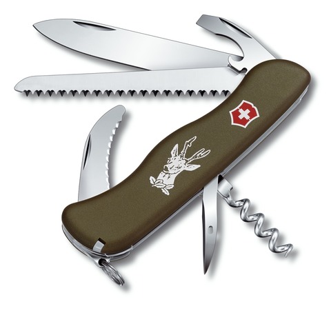 Складной нож Victorinox Hunter Green, 111 мм., 12 функций (0.8873.4) - Wenger-Victorinox.Ru