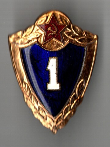 Нагрудный знак Солдатской классности СССР 1 класс, тяжелый метал, эмаль, булавка