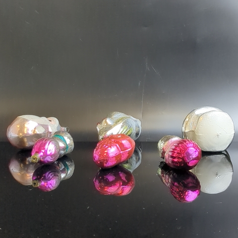 Ёлочные игрушки набор из 6 разных филины, избушка, Дед Мороз и др, стекло, подвесные, ручная роспись, винтаж СССР 1960-1990 гг. Советские ёлочные игрушки и украшения. Состояние и комплектация на фото.