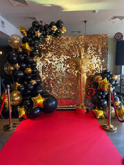 Фотозона из шаров и пайеток Оскар Голливуд