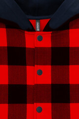 рубашка  для мальчика  КР 302681/красный,клетка виши