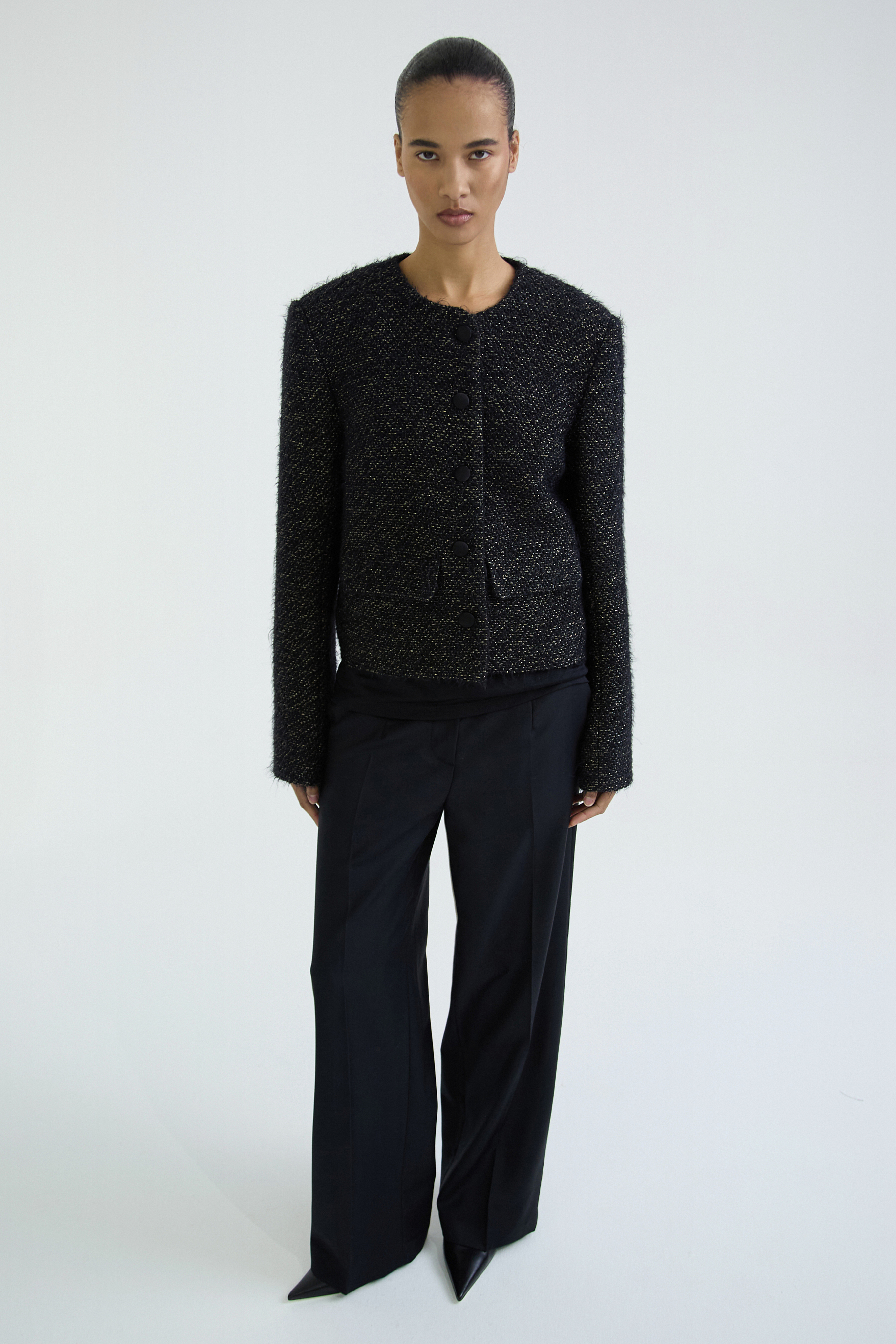 Жакет Glow из твида с люрексом