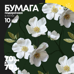 
          Бумага В листах 10 шт "Цветы и листья" 70 х 70 см (Микс)