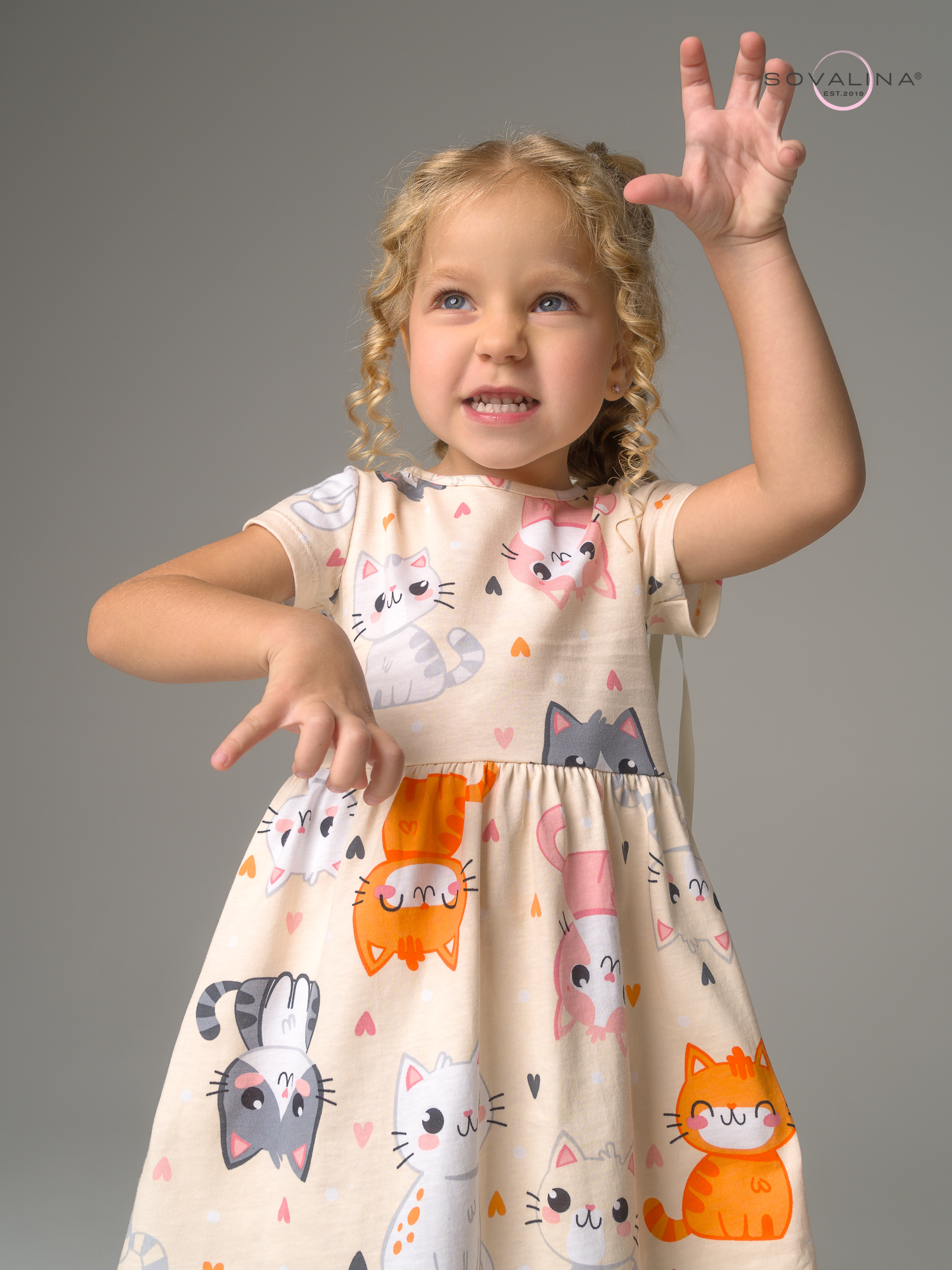 Платье Лето солнечные котики