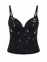 Топ-корсет BEADS, черный