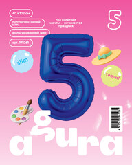 Аг 40''/102 см, Цифра Slim Полуночно-синий 