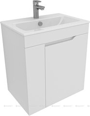 Aquanet 332514 Тумба с раковиной Практика 60 цв.белый матовый (332514) фото