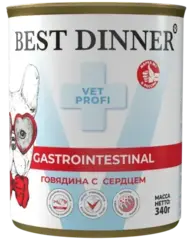 Best Dinner Gastro Intestinal консервы для собак (говядина с сердцем) 340 гр