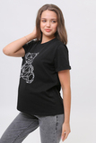 Футболка для беременных 18116 черный принт