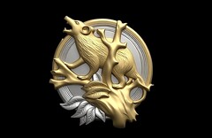 Силиконовый молд Крыса (медальон)