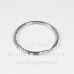 Кольцо для брелока 30 мм (цвет - античное серебро)