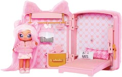 Игровой набор Na Na Na Surprise куколка Fuzzy Pink Kitty и рюкзак