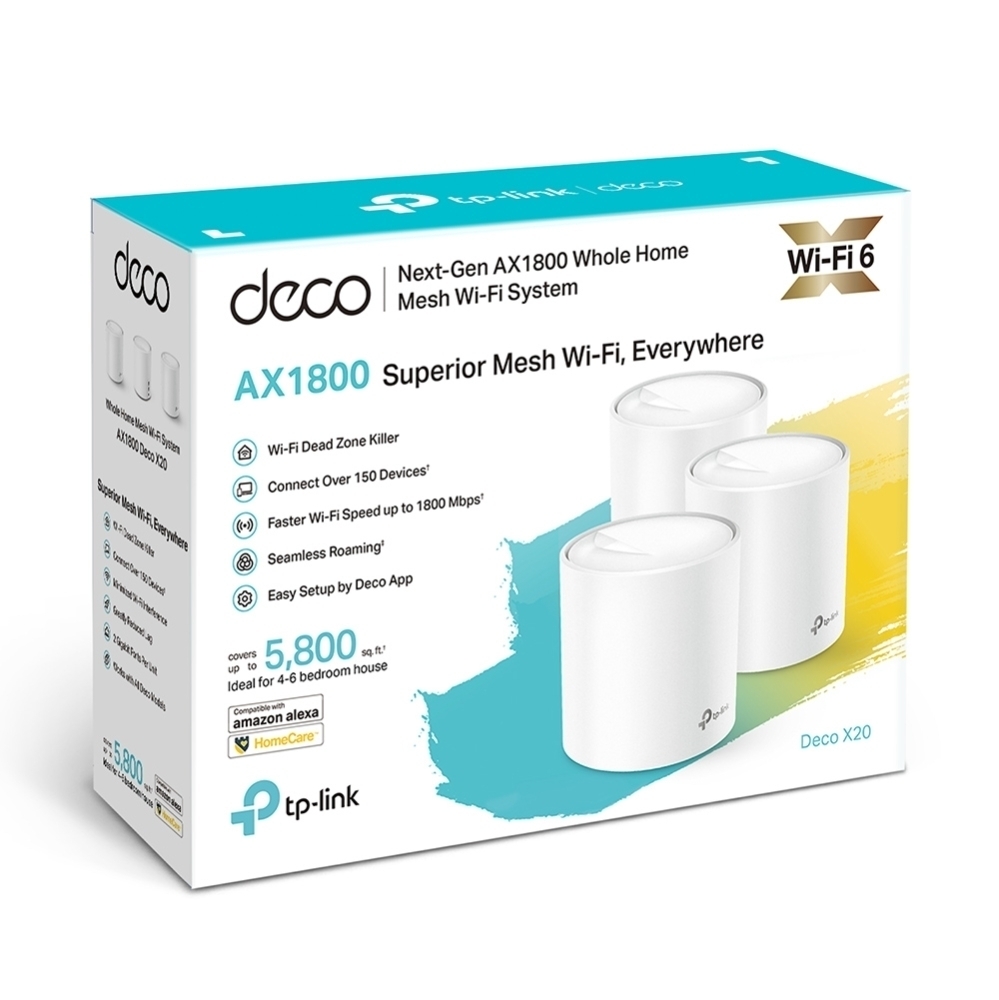TP Link Deco X20 AX1800 Mesh Wi Fi deco x20 2 pack