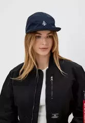 Бейсболка Alpha Industries Camper Hat Replica Blue (Синий)