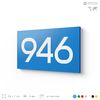 Номер на дверь 946, табличка на дверь для офиса, квартиры, кабинета, аудитории, склада, голубая 120х70 мм, Айдентика Технолоджи