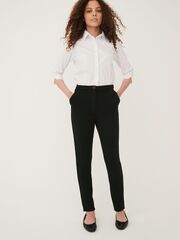 Брюки школьные узкие с высокой талией для девочки Next 832-814, Черный