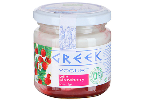 Йогурт Греческий с земляникой 7.5%, 165г