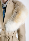 Пальто из шерсти с мехом лисы ERMANNO SCERVINO