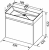 Aquanet 213935 Тумба с раковиной Aquanet Нью-Йорк 70 орех (213935)