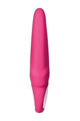 Ярко-розовый вибратор  Satisfyer Vibes Mr. Rabbit с клиторальным отростком - 22,1 см. - 