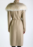 Пальто из шерсти с мехом лисы ERMANNO SCERVINO