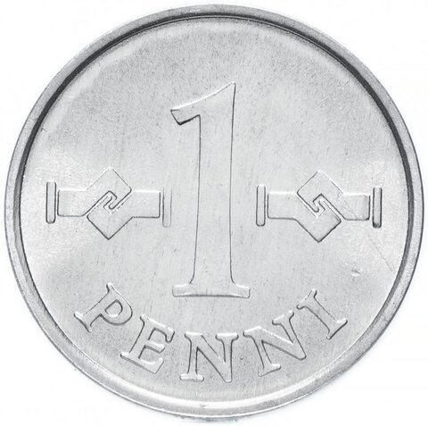 1 пенни. Финляндия. 1969-1979 гг. XF-AU