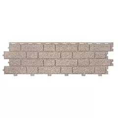 Сайдинг виниловый Tecos Brickwork Сильвер Акрил 1140х350 мм