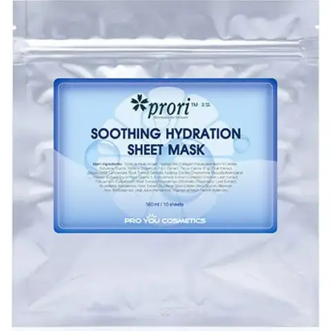Pro You Увлажняющая и успокаивающая маска, 10*160 мл | Prori Soothing Hydration Sheet Mask
