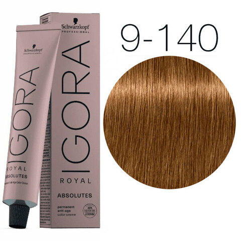 Schwarzkopf Igora Absolutes 9-140 (Блондин сандрэ бежевый) - Стойкая крем-краска для окрашивания зрелых волос