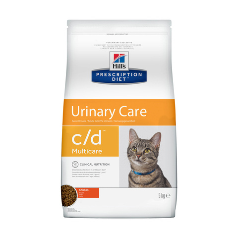 Hill's PD c/d Multicare Urinary Care кошки лечение МКБ курица сухой (5 кг)