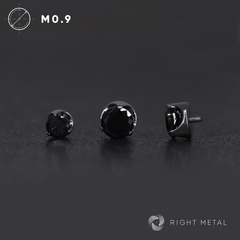 Flat Cubic Zirconia Black