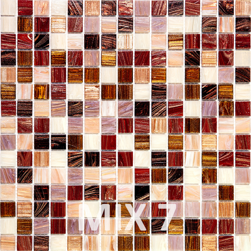 Navajo-m Мозаичная растяжка чип 20 цветное стекло Alma Ombre (1 лист=8 частей, 0.856 кв.м) перламутр