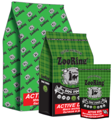 ZooRing Active Dog Мясо молодых бычков и рис с глюкозамином и хондроитином 20 кг