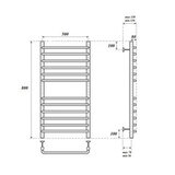 Полотенцесушитель электрический Point PN09158SE П12 500x800 левый/правый, хром