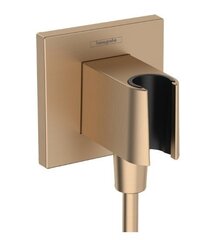 Hansgrohe FixFit E 26889140 Шланговое подключение с держателем ручного душа (бронза матовая) фото